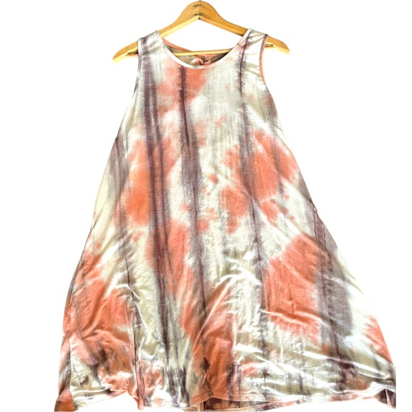 CY Fashion, multi color dress, POCKETS, cut out/tie back, swing/flowy - Picture 1 of 16